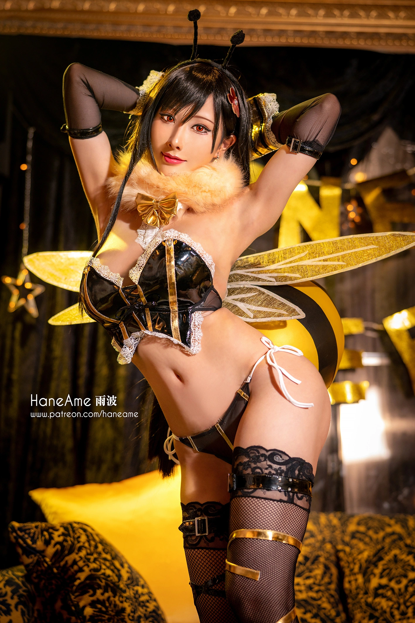 雨波_HaneAme - NO.100 09月Final Fantasy_Tifa_honey bee_蜜蜂 2